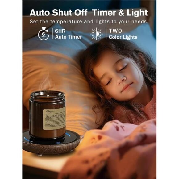 Candle Mug Warmer, Gravity-Induction Coffee Mug Warmer for Desk with 2 Temp Set - Picture 5 of 7